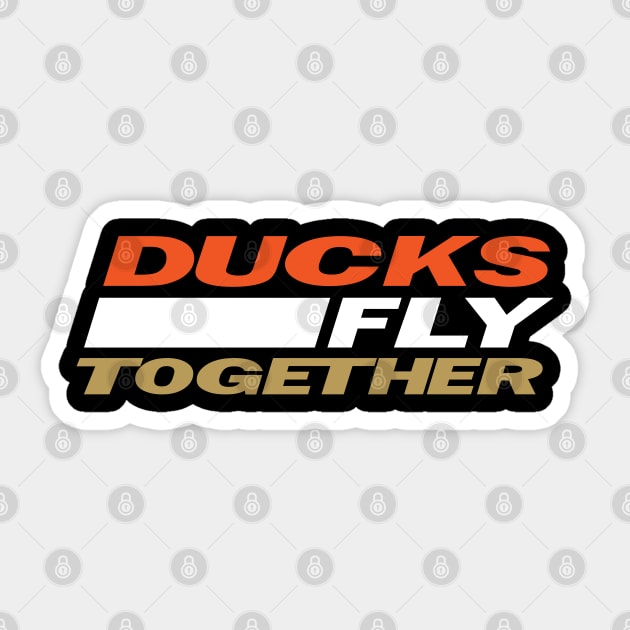 Ducks Fly Together Sticker by J31Designs